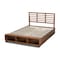 Baxton Studio Milana Ash Walnut Wood 4-Drawer Queen Size Platform Storage Bed 173-9423-10669 - alternate 2